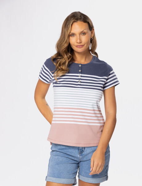 REMERA RAYADA Azul