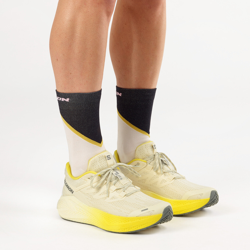 Zapatillas Running Aero Glide Hombre White/yellow
