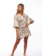 VESTIDO PIPER ESTAMPADO CRUDO Y BEIGE