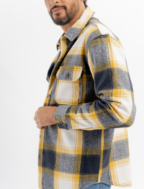 Sobrecamisa franela amarillo
