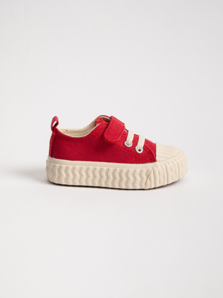 Zapatilla deportiva deportiva acordonada Roja