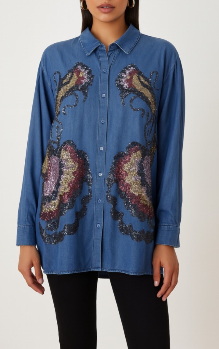 Camisa Floba - Jeans Azul 