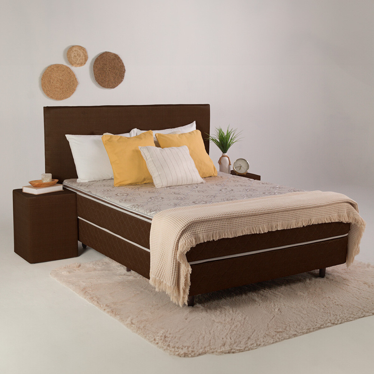 Sommier Nogal Calma 140X190 Juego Completo 