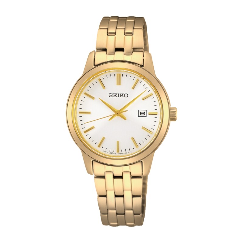Reloj Seiko SUR412P1 para mujer con correa de acero Dorado Dorado
