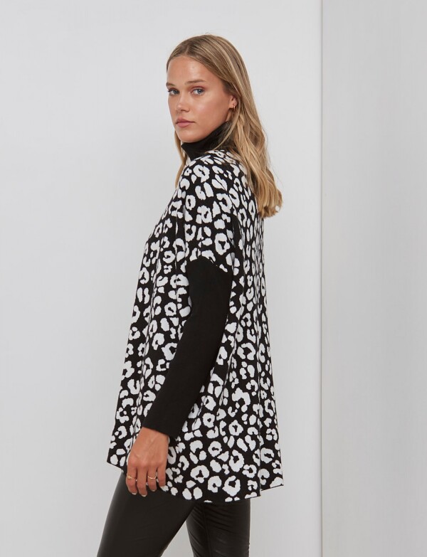 Polera Oversized NEGRO/BLANCO