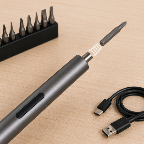 Set de destornillador de precisión eléctrico Gris