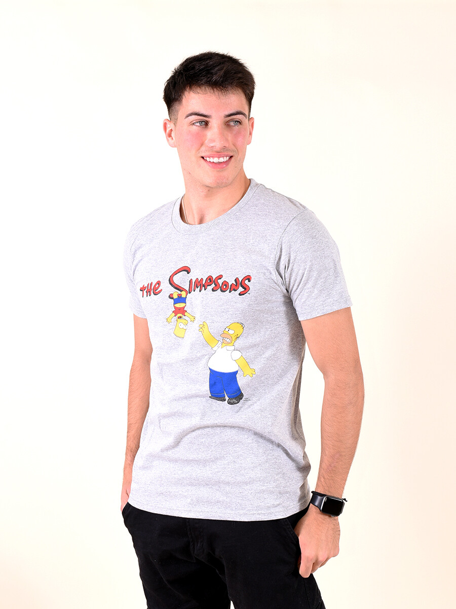 REMERA THE SIMPSONS - GRIS 