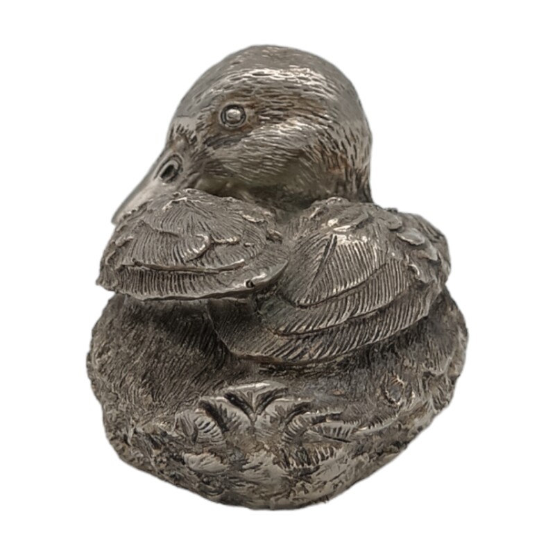 ADORNO PELTRE PATO 03 plateadouniforme