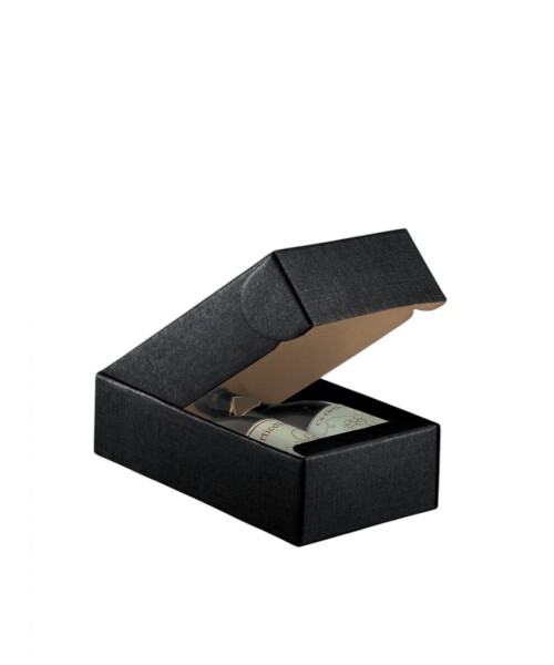 Caja rígida 2 botellas 34x18,5x9 - 13757 - SETA NERO Caja rígida 2 botellas 34x18,5x9 - 13757 - SETA NERO