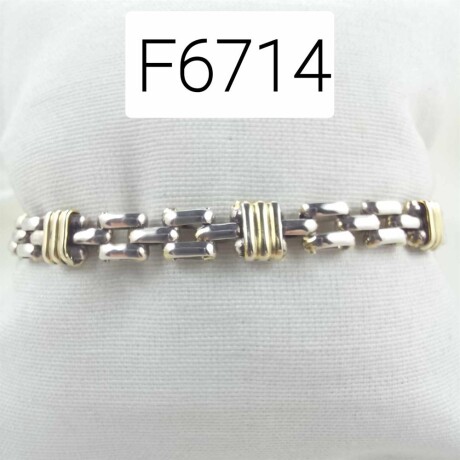 Pulsera de plata 925 con double de oro 18k. Modelo, PANTER. Pulsera de plata 925 con double de oro 18k. Modelo, PANTER.