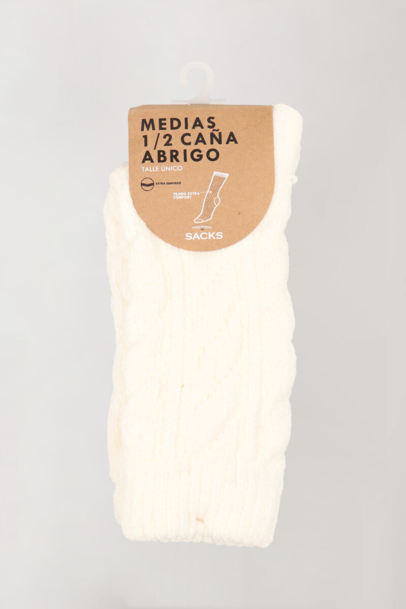 Medias chenille torneadas Beige