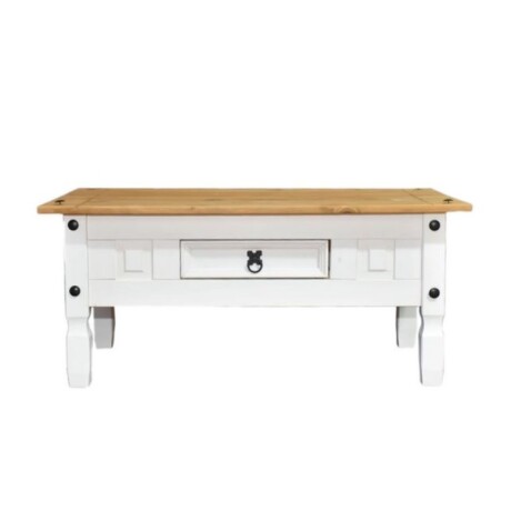 Mesa De Living Rustica Blanco Mdc888b Imp Unica