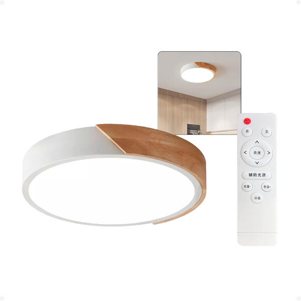 Luminaria Plafón Techo Led Nórdico 40cm Diámetro Con Control Luminaria Plafón Techo Led Nórdico 40cm Diámetro Con Control