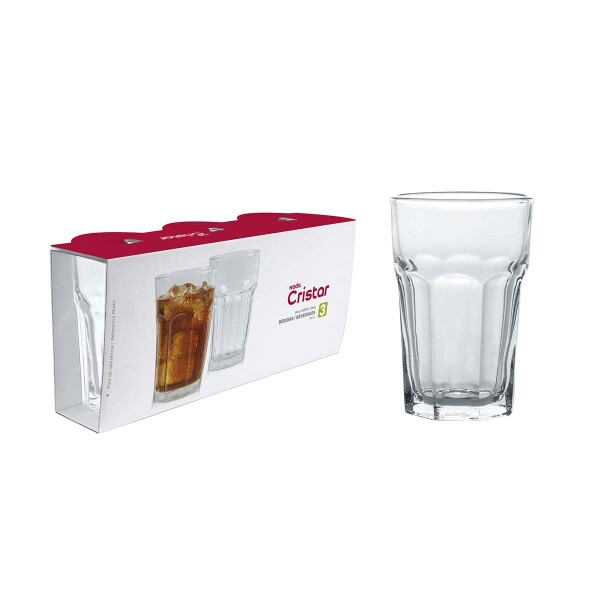 Set vasos Lisboa 287 ml x3 CRISTAR Set vasos Lisboa 287 ml x3 CRISTAR