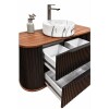 Mueble de baño Suspendido Alice Negro 100cm con Bacha de Loza Mueble De Baño Suspendido Alice Negro 100cm Con Bacha De Loza