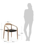 Silla Nina madera maciza eucalipto y cuerda negro