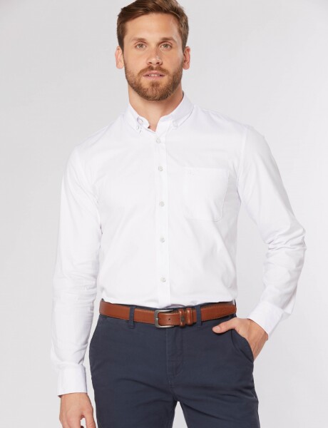 CAMISA LISA SPORT CON SPANDEX Blanco