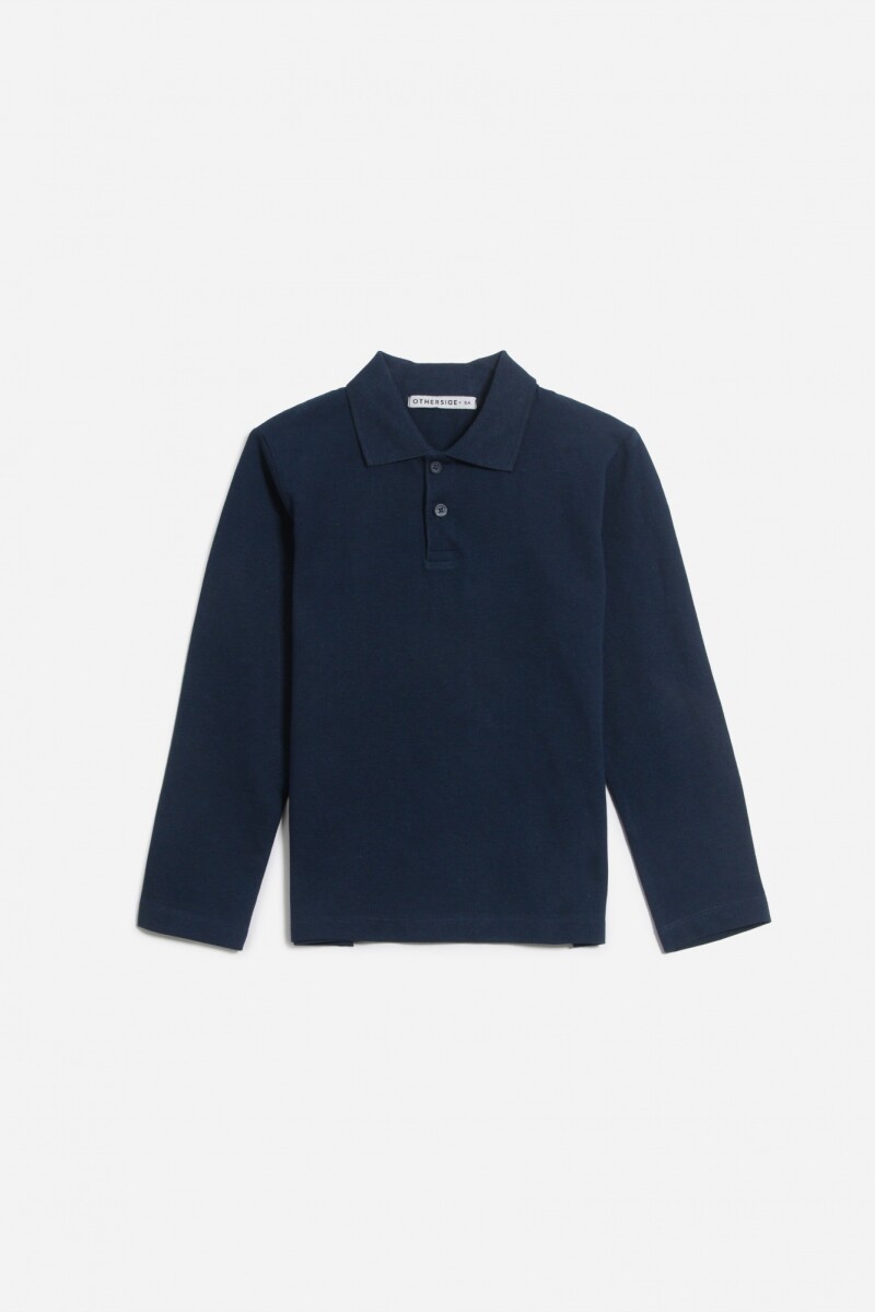 Remera polo manga larga AZUL MARINO