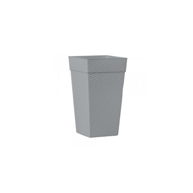 Maceta Piramidal Simil Rattan 17.5Lts Gris RIS Maceta Piramidal Simil Rattan 17.5Lts Gris RIS