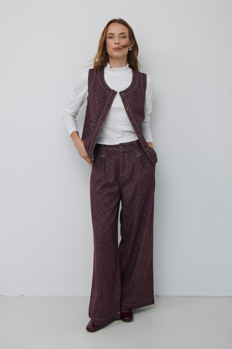 CHALECO MINI ESPIGA BURDEOS