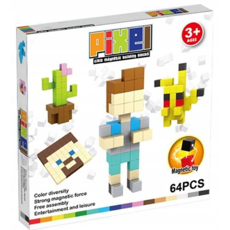 Bloques magneticos cuadrados pixeles 64 piezas Bloques Magneticos Cuadrados Pixeles 64 Piezas