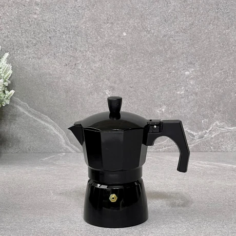 Cafetera Italiana Aluminio Negro 3 Tazas Cafetera Italiana Aluminio Negro 3 Tazas