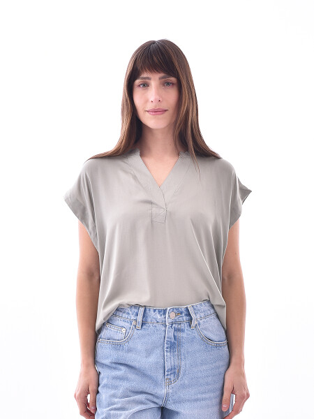 BLUSA NURIA VERDE GRISACEO