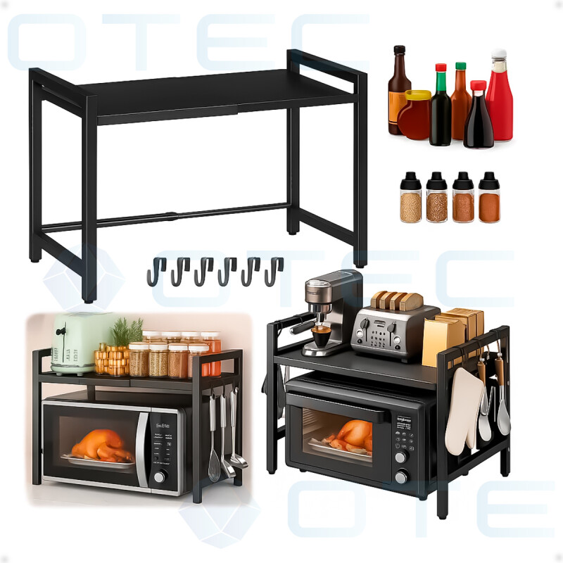 Estante Para Microondas Rack Soporte Organizador Extensible Estante Para Microondas Rack Soporte Organizador Extensible
