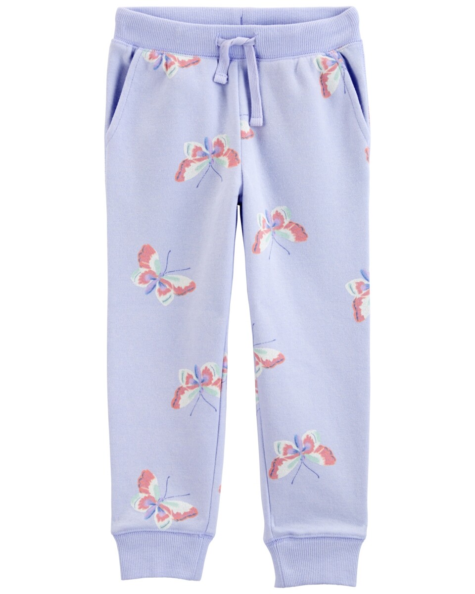 Pantalón de algodón, diseño mariposas 