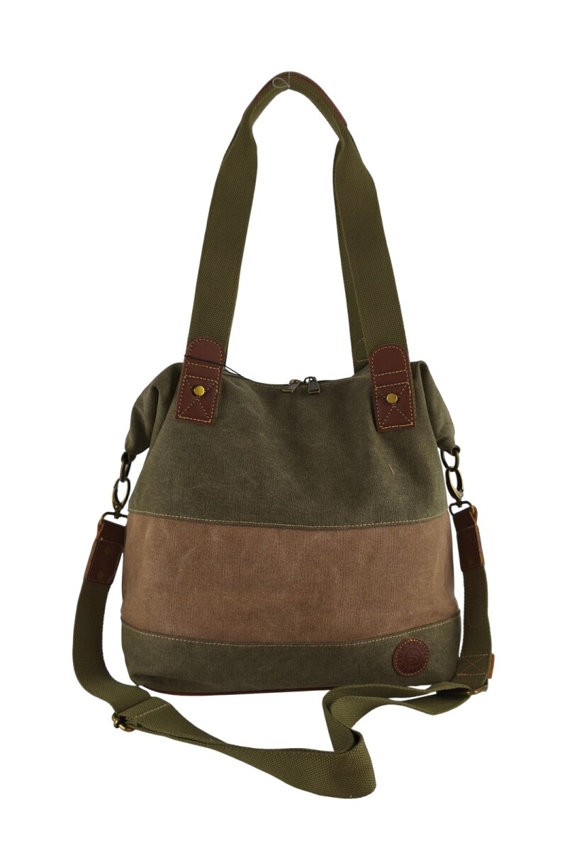 Bolso cartera lona Verde