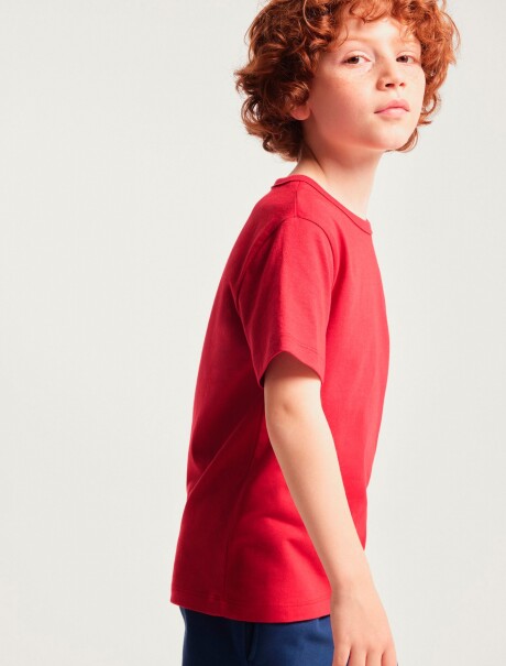 CAMISETA BÁSICA INFANTIL ROJO