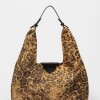 Bolso al hombro The Shopping En Cuero Animal Print Camel
