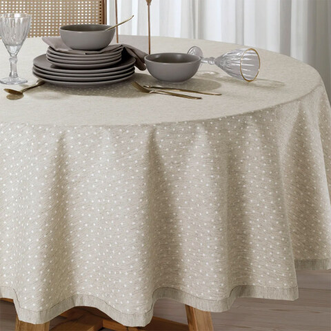 Mantel Redondo Lino Clean Dohler 200 cm LUNARES