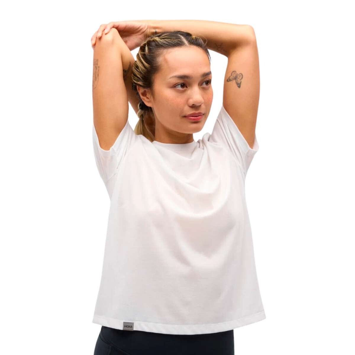 Hoka Glidetech Remera Para Mujer - Blanco 