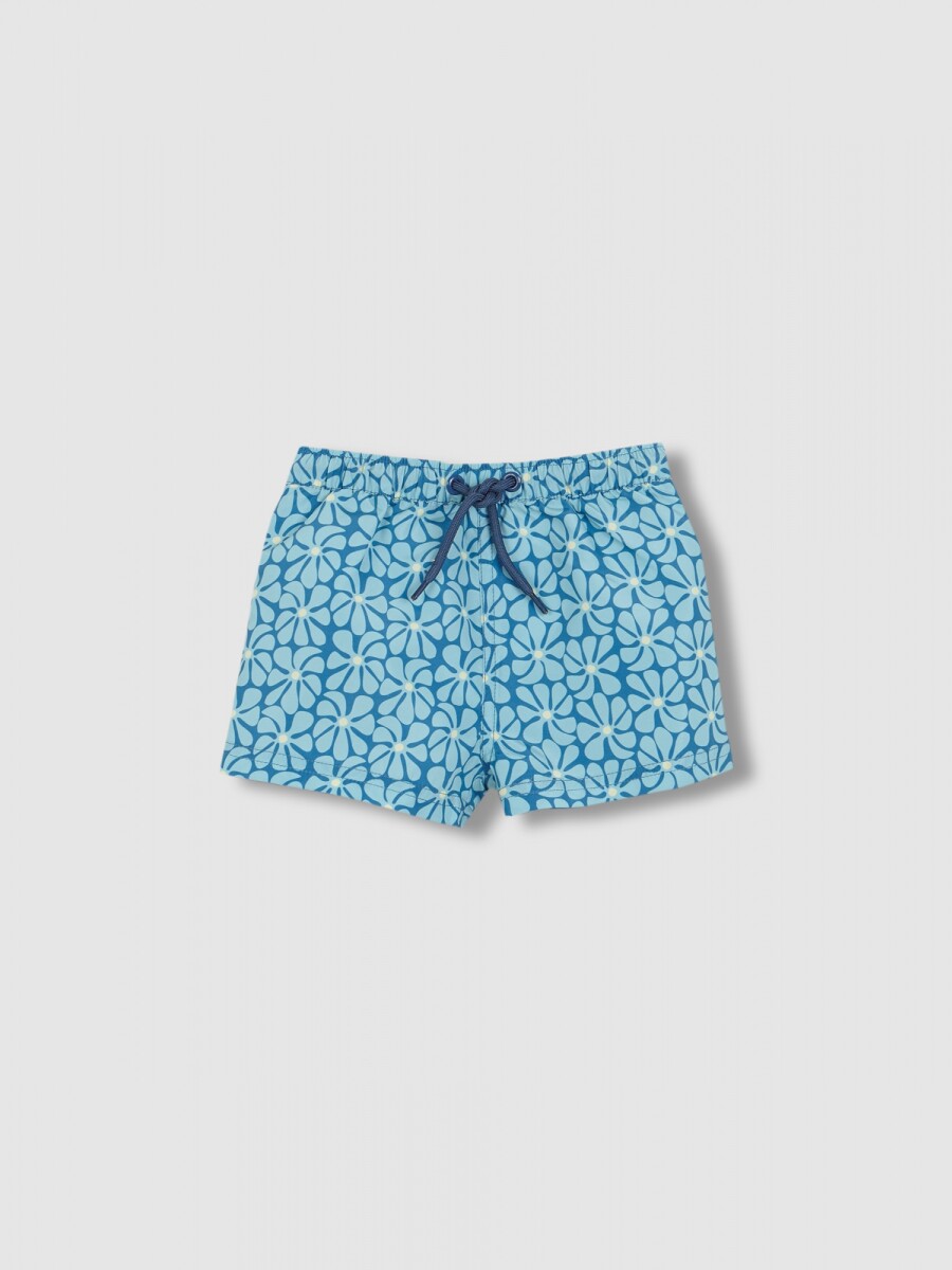 Bañador Estampado Retro Gris
