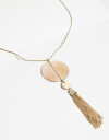 Collares Largos Collar Con Dije Ovalado - Dorado