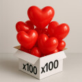 Globos Con Forma De Corazon Pack x100 Globos Con Forma De Corazon Pack x100