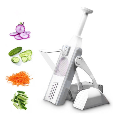 Cortador Rebanador Rallador Procesador Manual de Verduras Gris