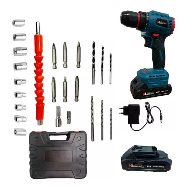 TALADRO ATORNILLADOR 21 V CON 2 BATERIAS + ACCESORIOS - KENENG TALADRO ATORNILLADOR 21 V CON 2 BATERIAS + ACCESORIOS - KENENG