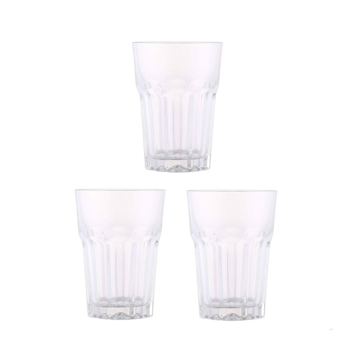 SET DE 3 VASOS DE VIDRIO 357 ML 