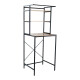 Mueble Hierro y Madera Racks Sobre Lavarropa, Ancho 70cm Negro