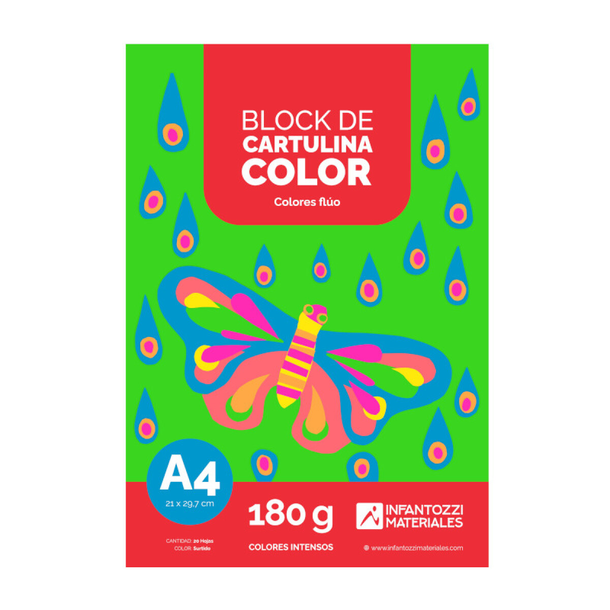 Block A4 Cartulina flúo 