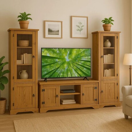 Promo Rack de TV + Paneleros Linea Naturale - Roble Promo Rack de TV + Paneleros Linea Naturale - Roble