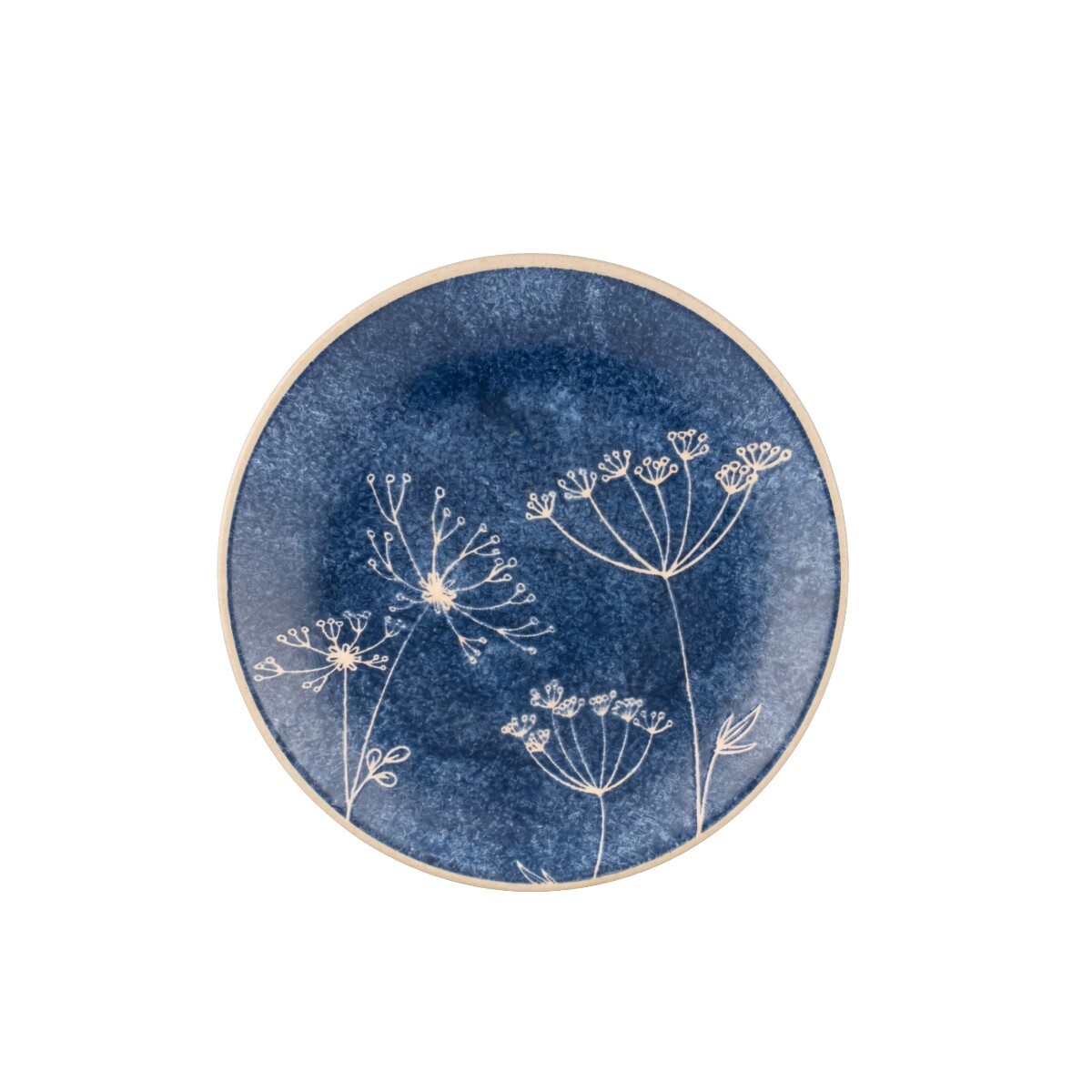 PLATO HONDO AZUL DIS HOJAS SPICES 25CM 