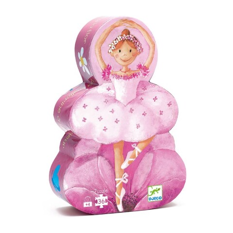 Puzzle Siluetas 42x30cm 36 Pcs 4+ La Bailarina y la flor