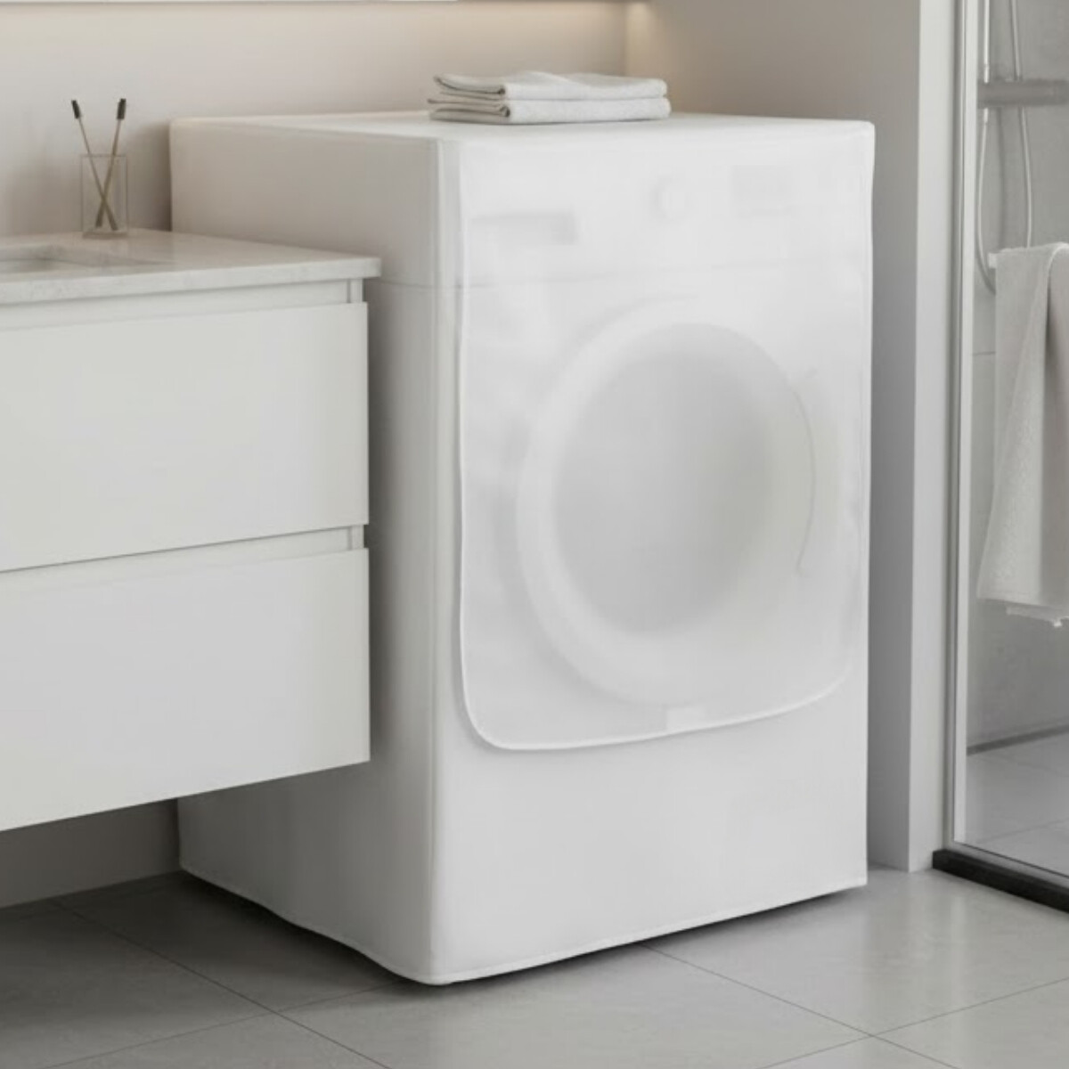 Funda para lavadora 84x60x60 cm - BLANCO 