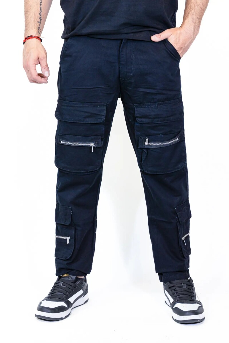 Cargo gabardina Negro