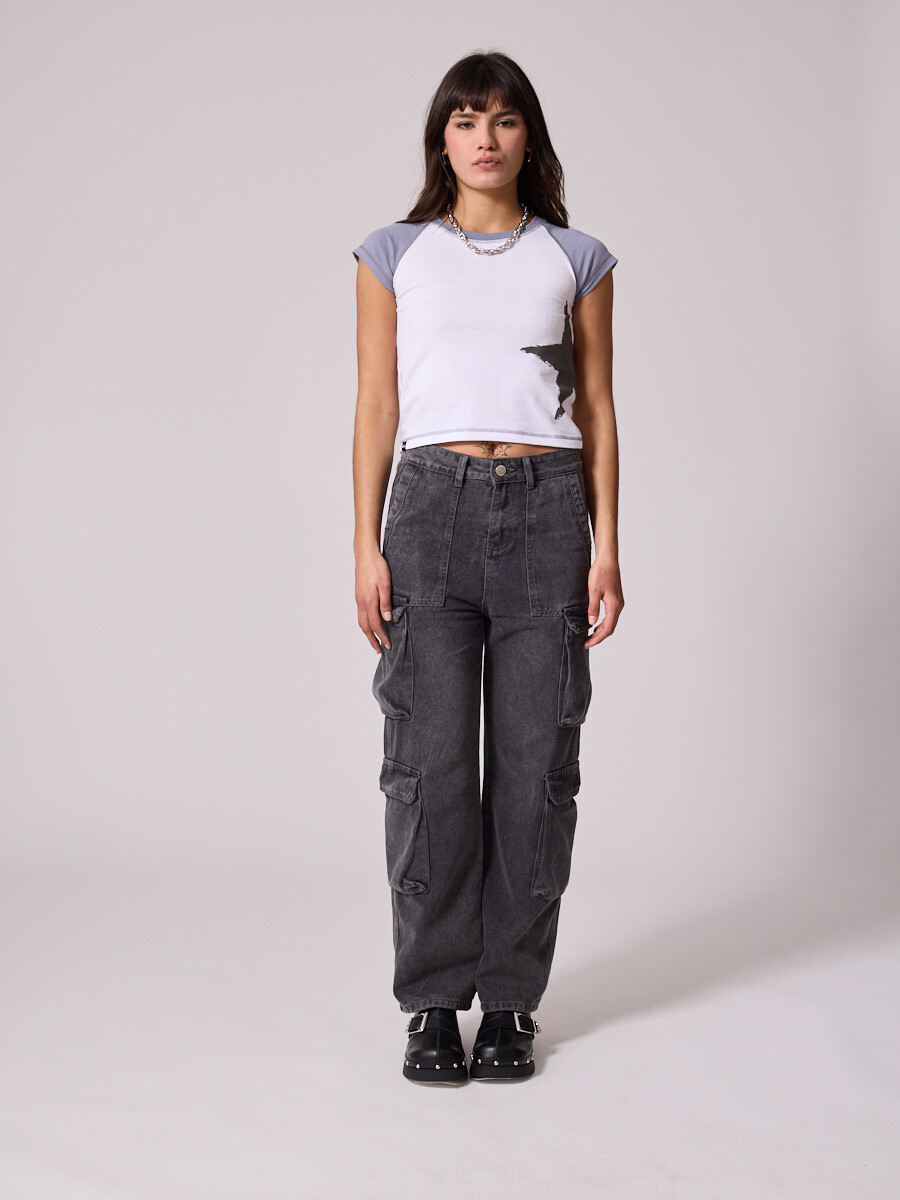 JEAN CARGO FATYMA DIXIE Gris Oscuro