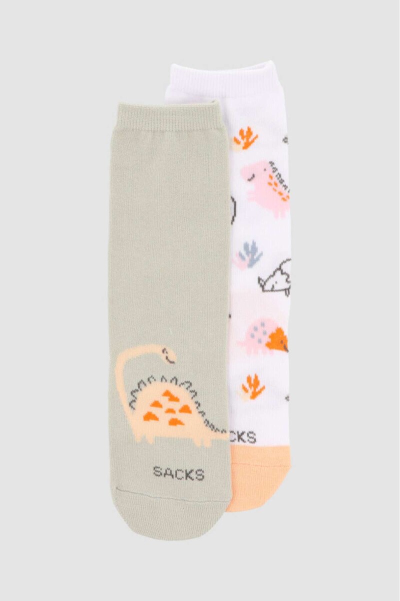 Pack x2 medias 3/4 infantil - Estampado 2 