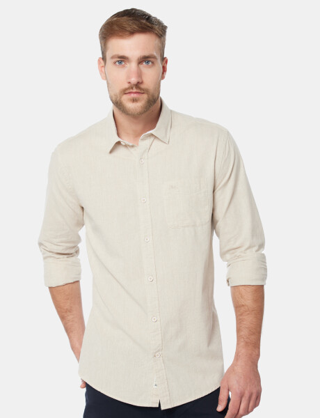 CAMISA DE LINO Beige